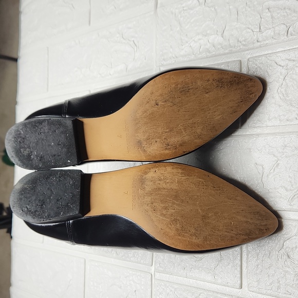 Madewell Nico Pointed Toe Black Chelsea Patent Leather Bootie - Picture 9 of 13